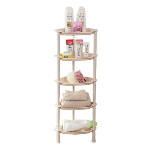 2024 Đa Chức Năng Tổ Chức Thực Phẩm Lưu Trữ Phòng Tắm Gia Vị Nhà Bếp Rau Trái Cây Mới Nhất 5 Tier Góc Kệ Nhựa Lưu Trữ Giá - Product Image 6