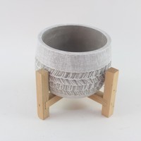Pots de jardinage en ciment personnalisés au design minimaliste moderne pour la plantation de cactus, d'orchidées, d'herbes aromatiques, utilisation en pot, jardinière