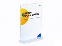 Support de table en acrylique A4 pour affichage de menu, idéal pour restaurants, commerces et publicité