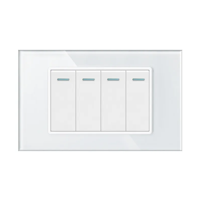 Wholesale Customized Modern American Electric Waterproof Durable Switch and Socket Wall Mounted PC White 118A1 Series Switches