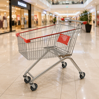 Chariot de courses pliable robuste avec cadre en acier, revêtement en poudre de zinc, conception étanche et roues en PU de 5 pouces – Achat pratique