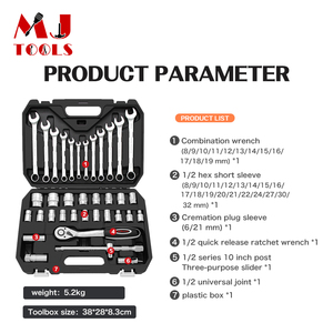 Juego de llaves de trinquete para reparación de coches y bicicletas, Kit completo de herramientas de mano, 37 piezas, <span class=keywords><strong>2021</strong></span> - Product Image 2