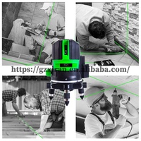 Niveau Laser vert croisé Auto-nivellement, 3 lignes rouges, outil de mesure de niveau Laser à faisceau vert Auto-rotation horizontale et verticale de 360 degrés