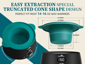 Bol en silicone de forme ronde, multifonctionnel, pour la fusion et le chauffage de la cire, doublure intérieure spécialement conçue pour la cire dépilatoire - Product Image 4