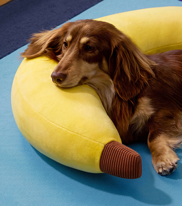 Almohada <span class=keywords><strong>de</strong></span> Peluche en Forma <span class=keywords><strong>de</strong></span> Plátano para Mascotas, Juguete Curvo para Abrazar, Reposacabezas para Perros y Gatos, Terciopelo <span class=keywords><strong>de</strong></span> Cristal, Algodón, Lavable a Máquina, para Cachorros y Gatitos - Product Image 3