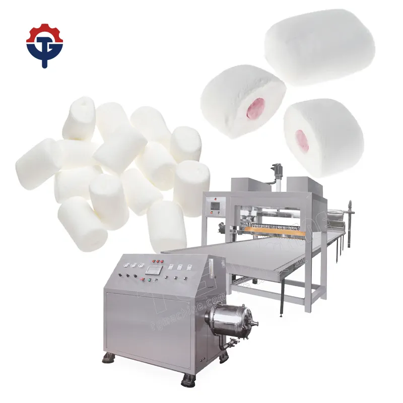 Multiple functional fully automatic cotton candy machine marshmallow production line with depositing and extrusion functions
