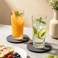 Sous-verre en feutre non tissé stable, respirant, écologique, antidérapant, à friction optimale, 3 mm, pour tasses et verres de table