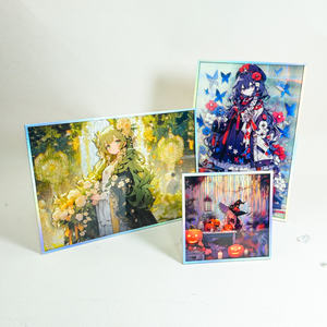 パーソナライズされた環境に優しいアクリルプラスチック紙アニメA4 A6 A5カードワイフカスタムシキシーアートボード3DホログラフィックUV印刷 - Product Image 5