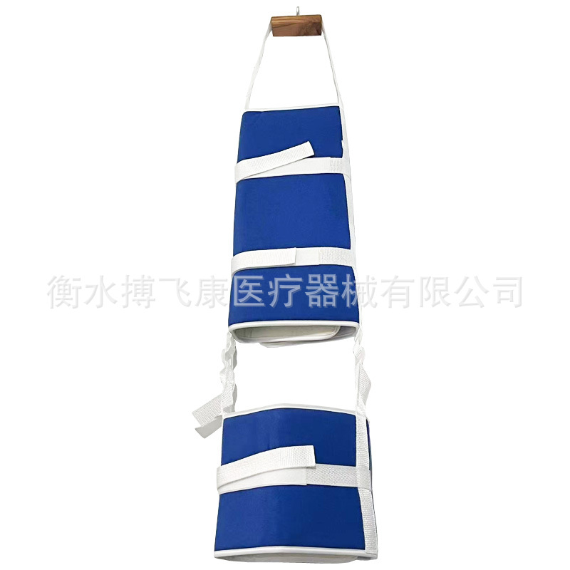 Ceinture de traction des membres inférieurs, velours bleu