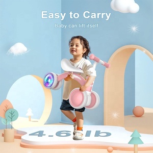 Juguetes de bicicleta de equilibrio para bebés con iluminación colorida, bicicleta de equilibrio para niños pequeños, sin pedal, 4 ruedas silenciosas y asiento suave, primer paseo preescolar - Product Image 5