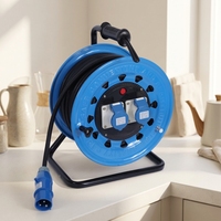 Enrouleur de câble électrique 20m 30m 250V avec protection enfant, rallonge simple prise, nouveau design flexible