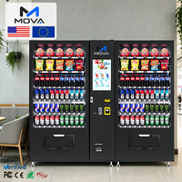 Distributeur automatique de boissons et de snacks MOVA avec écran tactile intelligent, distributeur automatique réfrigéré, prix de gros d'usine