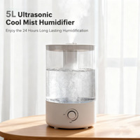 Humidificateur ultrasonique électrique portable, aromathérapie, capacité de 5 L, lumières nocturnes changeantes de couleur, faible bruit, utilisation domestique et hôtelière
