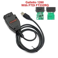 Galleto 1260 EOBD/OBD2/OBDII ECU Flasher 1260 Chip Tuning con Chip FTDI Interfaz de Diagnóstico Galletto 1260