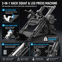 VIGFIT en stock – Pack d'équipement de gym à domicile 3 pièces : Machine Smith, banc de musculation réglable avec presse à jambes et machine Hack Squat