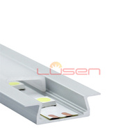Profil de canal en aluminium pour éclairage linéaire LED série LS-047 6000, dissipateur de chaleur en U, pour armoires de cuisine, décorations murales encastrées LED