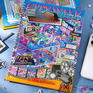 1 Pack d'autocollants <span class=keywords><strong>de</strong></span> scène miniature 3D DIY, Collection City Cubicle Book - Product Image 2