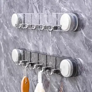 Ganchos de Succión Giratorios con Diseño de Glaciar para Colgar Ropa Detrás de Puertas, Ganchos de Almacenamiento para Baño y Cocina, para Toallas y Ropa, Nuevo - Product Image 4