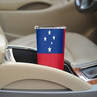 Gobelet isotherme en acier inoxydable de 20 oz avec drapeau national de Samoa imprimé sur mesure, tasse réutilisable isolée pour la maison, le bureau et la salle de sport