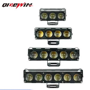 Qideguan Motorcycle Spotlight 4-Eye <b>LED</b> Headlight <b>Projector</b> White Yellow Dual Color IP68 Waterproof - Product Image 1