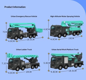 Voiture de Simulation Urbaine pour Enfants, Série Véhicules de Maintenance Urbaine, Modèle de Véhicule de Secours Anti-Chute en Silicone TPE 22cm - Product Image 3