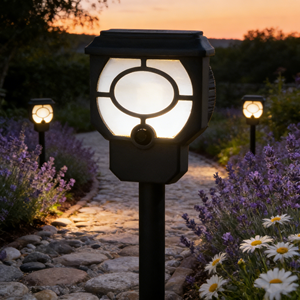 Luz Nocturna LED para Exteriores con Sensor de Movimiento, Funciona con Pilas Secas, 50 Lúmenes, 5000K, IP65, Luces de Pared para Jardín, 6V, Rango de Detección de 5-8 Metros - Product Image 1