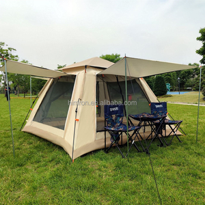 Tente familiale à double <span class=keywords><strong>couche</strong></span> en fibre de verre, ouverture et fermeture automatiques rapides, imperméable, installation facile pour une utilisation en extérieur - Product Image 2