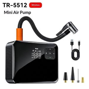 Inflador de Neumáticos Inalámbrico Portátil para Auto, Bomba Eléctrica con Pantalla <span class=keywords><strong>Digital</strong></span>, Material ABS, Cilindro Único, Carga USB de 7.4V, Manómetro de Presión de Neumáticos - Product Image 6