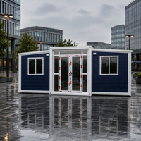 Maison conteneur pliable Jiezhu à double aile extensible, épaissie et respirante, avec chambre et salle de bain pour usage en dortoir