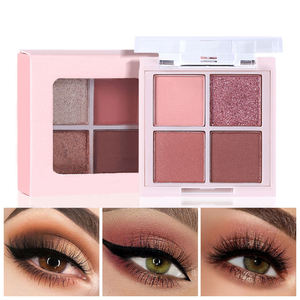 พาเลทอายแชโดว์แบบกำหนดเองขายส่ง 4 สี เม็ดสีแน่น แมตต์ กลิตเตอร์ อายแชโดว์แบบฝุ่น ติดทนนาน - Product Image 2