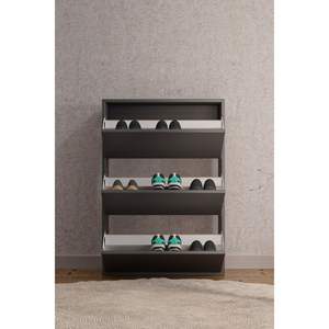 Zapatero Vizyon de 3 Puertas en Madera de Pino Atlántico, Mueble de Almacenamiento Moderno de 6 Estantes, Convertible, Extensible y Montable en Pared - Product Image 5