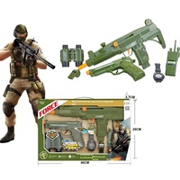 Inertie de sous-machine AK47 pour pistolet jouet pour enfants Boîte cadeau de tir amusante pour jeu de rôle en plastique