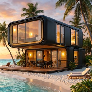 Maison préfabriquée de luxe, cabine modulaire en conteneur avec design moderne et isolation, bâtiment en acier personnalisé, esthétique moderne époustouflante - Product Image 5