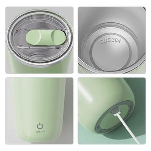 Custom Logo Electric Auto Cup Double Wall Stainless Steel Coffee Mug <b>Smart</b> Water Bottle 400ml Classic Business Gift for Office - Product Image 2