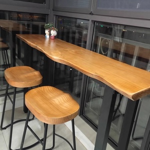 Conjunto de Mesa Redonda y Sillas de Madera Sólida, Estilo Moderno, para Cafetería, Cocina, Comedor, Hogar, Restaurante - Product Image 5