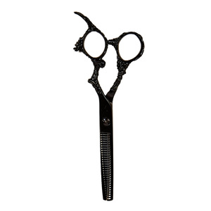 Tijeras de peluquería Black Dragon Texture de 6 pulgadas, de acero inoxidable, para cortar el cabello, para salón o uso doméstico, herramientas para recortar flequillos. - Product Image 1