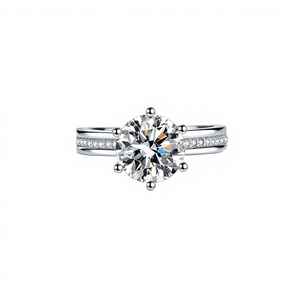 Anillo Geométrico <span class=keywords><strong>de</strong></span> Plata <span class=keywords><strong>de</strong></span> Ley S925 con Moissanita Color D para Mujer, Chapado en Oro Pt950, Lujoso Anillo <span class=keywords><strong>de</strong></span> Compromiso con Soporte Vacío para <span class=keywords><strong>Diamante</strong></span>, Directo <span class=keywords><strong>de</strong></span> Fábrica - Product Image 1