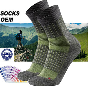 Merino <strong>Wool</strong> Hiking <strong>Socks</strong> Wholesale Cushioned Crew Work Outdoor Men Sports <strong>Socks</strong> Custom - Product Image 1