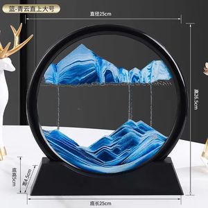 5 7 12 inch di chuyển cát nghệ thuật hình ảnh Vòng thủy tinh 3D đồng hồ cát biển sâu Cát Cát lún sơn cho trang trí nội thất - Product Image 4