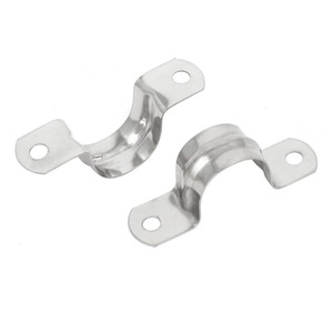 Morsetto a due fori in acciaio inossidabile per tubi e tubi flessibili, con staffa di fissaggio a sella - Product Image 3
