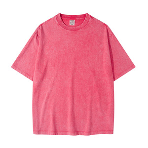 T-shirt noir vêtements tricoté broderie personnalisée lavé 280 Gsm t-shirt pour hommes en gros meilleure qualité - Product Image 4