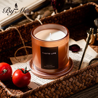 Bougie d'aromathérapie en verre avec couvercle en forme de cloche dorée, huile essentielle sans fumée, cadeau parfumé pour la Saint-Valentin