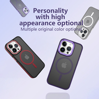 Funda Protectora para Teléfono Móvil de PC con Doble Función Magnética Anticaídas, Sensación de Piel y Antihuellas para iPhone 16 16pro Max