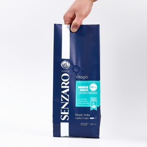 Sacchetto con Soffietto Laterale Personalizzato da 250g per Caffè, <span class=keywords><strong>Imballaggio</strong></span> <span class=keywords><strong>Industriale</strong></span> Riciclabile con Logo Personalizzato per Confezionamento Alimentare - Product Image 4