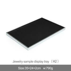 Plateau de présentation de bijoux Jinsky en métal doré et argenté, empilable, pour bagues et colliers, vente en gros - Product Image 6