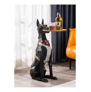 Großhandel Hund Skulptur Harz Hund Statue Großhandel Wohnkultur Harz Hund Statue DIY Wohnkultur