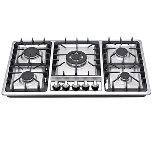 2022 New Arrivals Stainless Steel Best Price Five Burners China Kitchen Supplier Built In Gas Stove Hob Cooktop Cookers