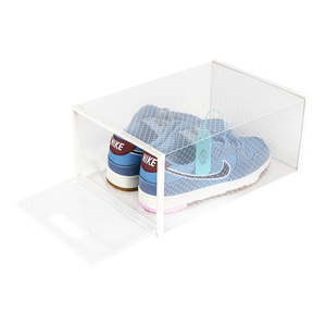 Bán Hot Stackable rõ ràng nhựa hộp giày tùy chỉnh trong suốt thả phía trước thiết kế cho Sneaker hiển thị & lưu trữ - Product Image 5