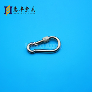 China Manufacturer Heavy duty Stainless Steel Eye Climbing Carabiner Snap Hook with Eye and Screw
