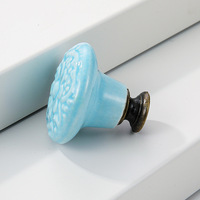 Boutons de meuble en céramique colorés, poignées décoratives pour tiroirs, poignées rondes vintage pour armoires, placards, commodes, portes